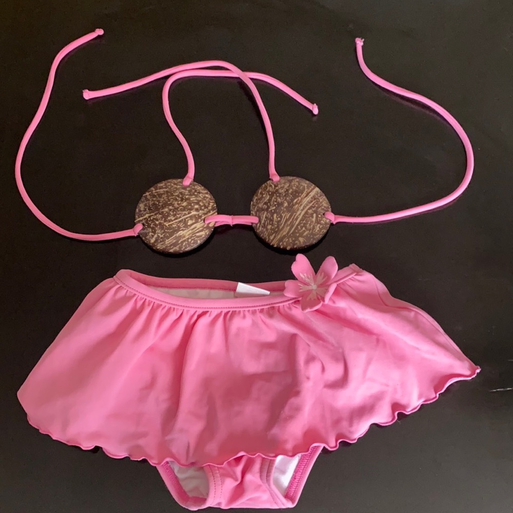 Vintage Janie & Jack coconut shell bikini